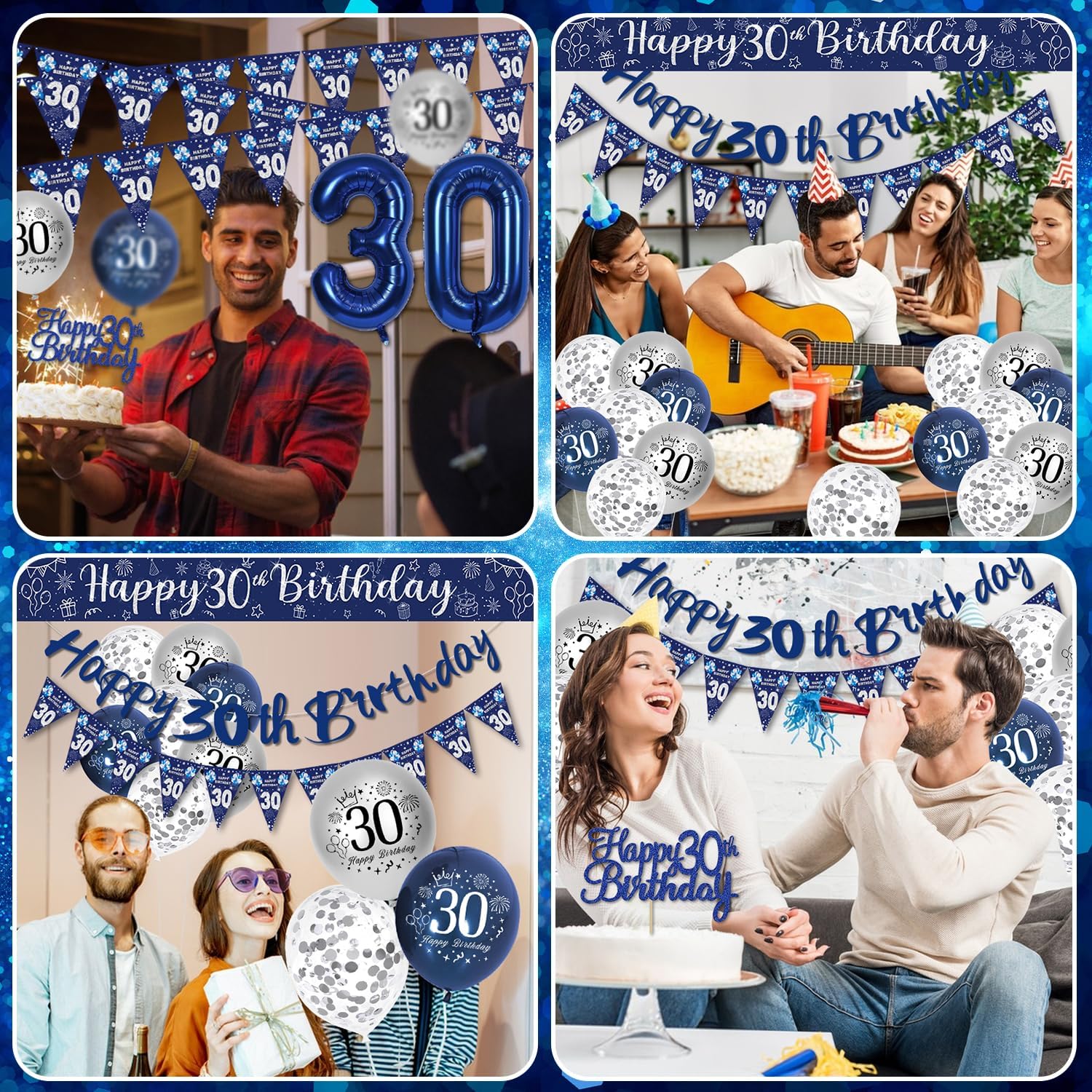 Thumbnail 4 de VICTERR 30th Birthday Banner with Balloons 🎈