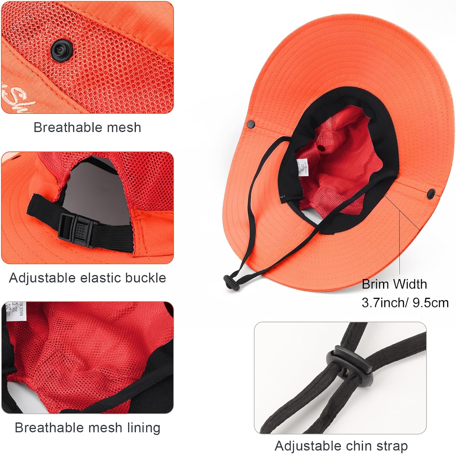 Thumbnail 5 de DRESHOW toddler sun hat (3–8 years) with UV protection, foldable mesh and chin strap