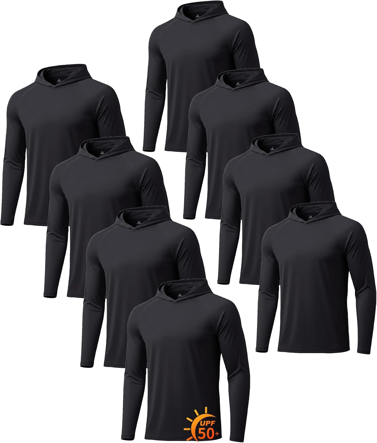 Thumbnail 6 de ZITY 5 Pack Mens UPF 50+ Hoodie Shirts: Sun Protection, Fast-Dry Hoodie Tops for Active Outdoors