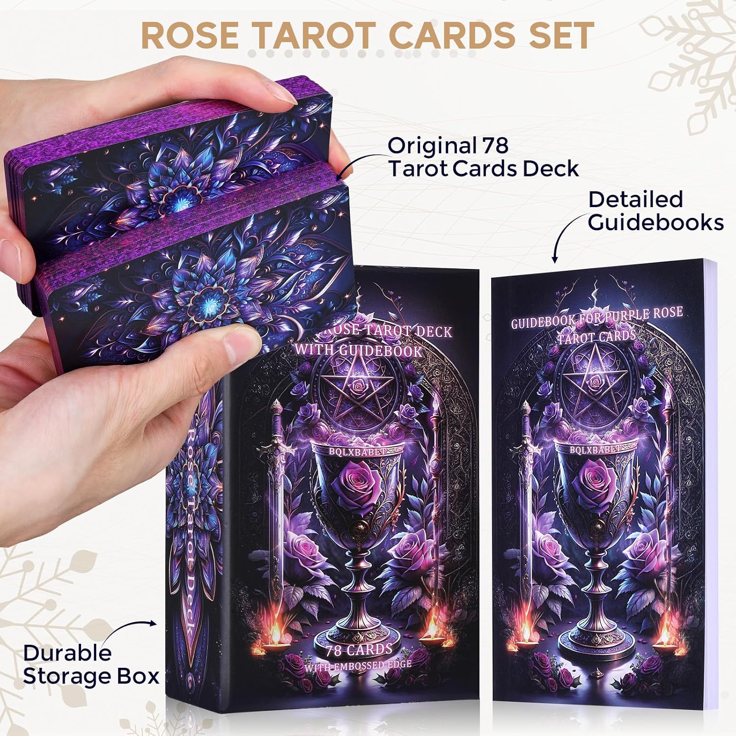 Detalle de BQLXBABLT Tarot Card Deck, 400GSM