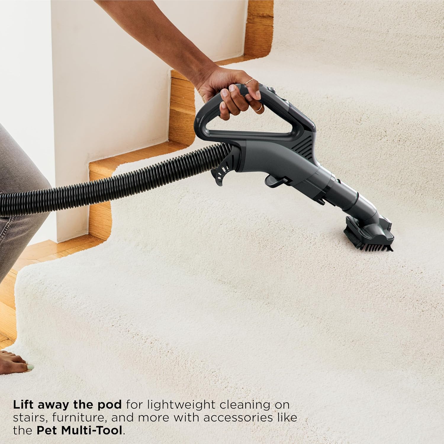 Detalle de Shark Vertex AZ2001AMZ Upright Vacuum with DuoClean PowerFins, Powered Lift-Away, and Self-Cleaning Brushroll