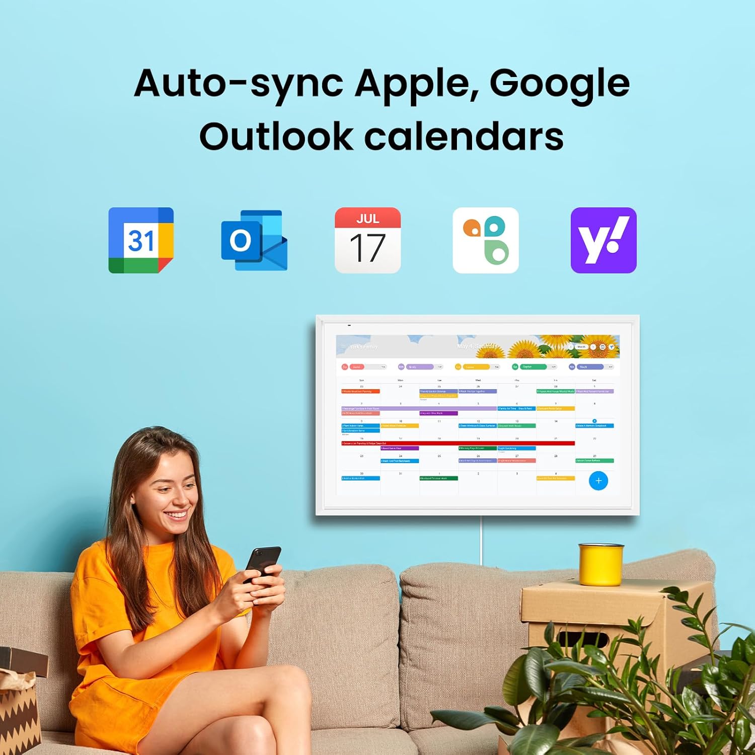 Thumbnail 2 de Apolosign 21.5-inch Digital Calendar: Dual Mode Smart Wall Planner