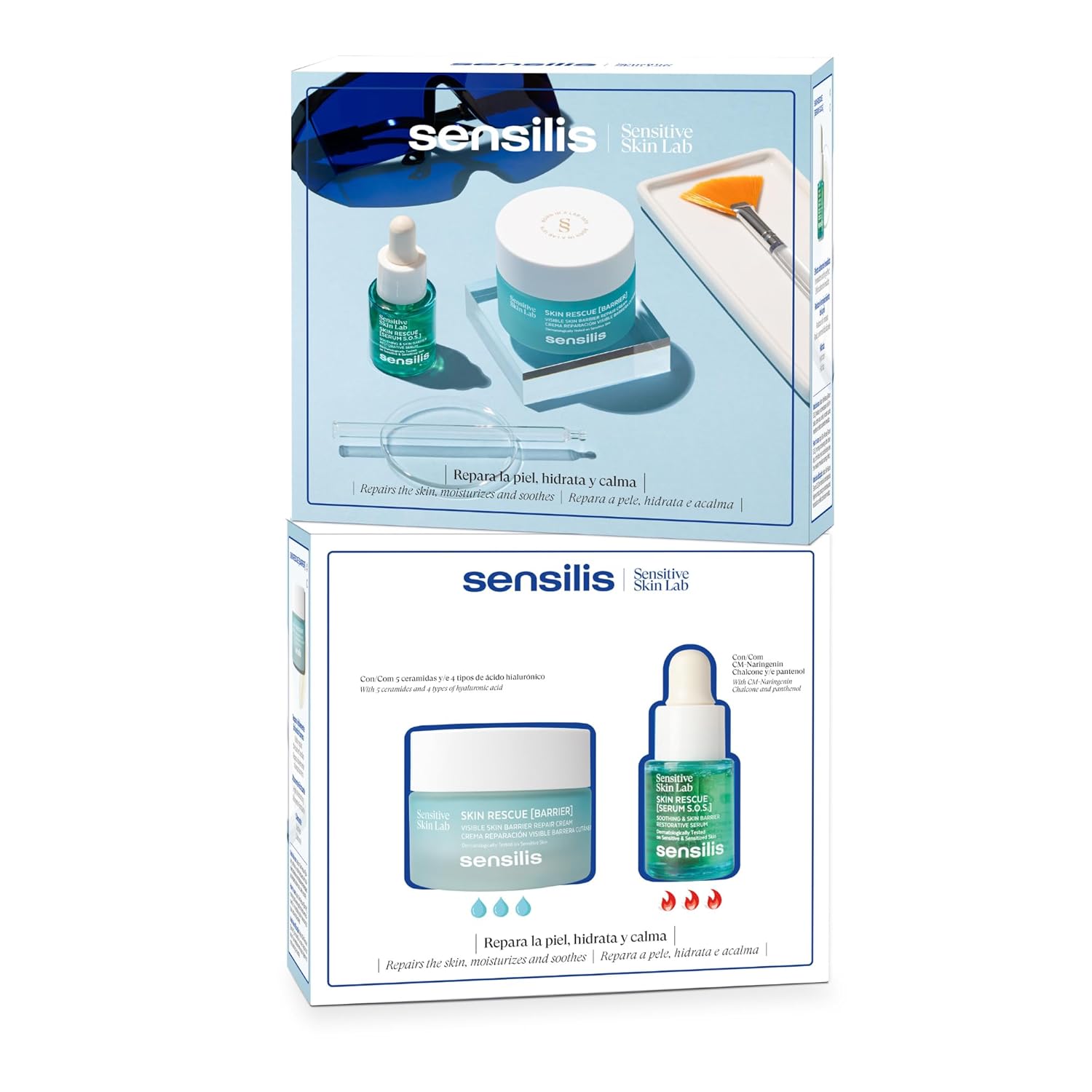 Detalle de Sensilis Pack Rescue Barrier crema 50 ml y sérum 15 ml