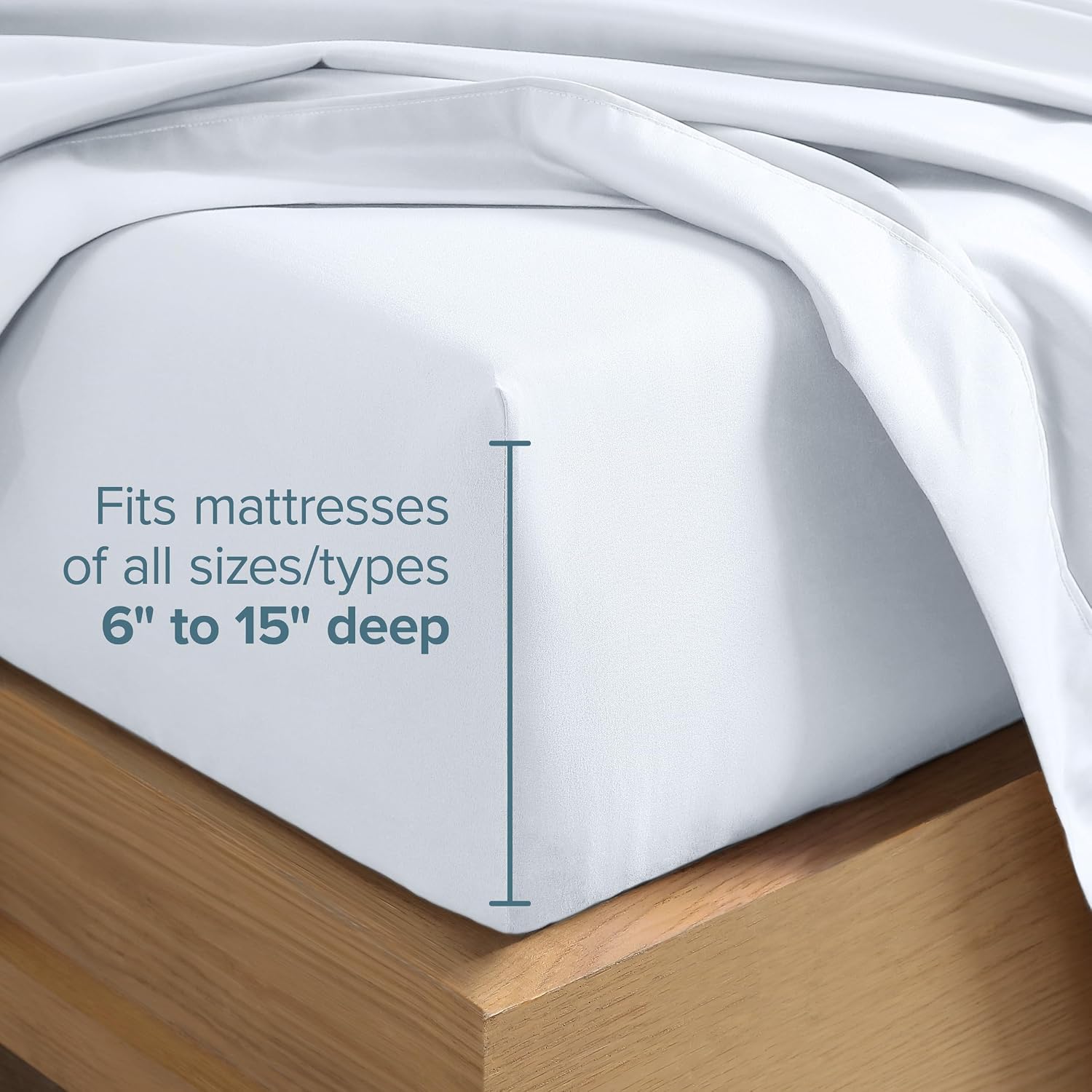 Thumbnail 4 de Bare Home Hotel Luxury Full XL Sheet Set - Extra Soft, 6-Piece with Deep Pockets
