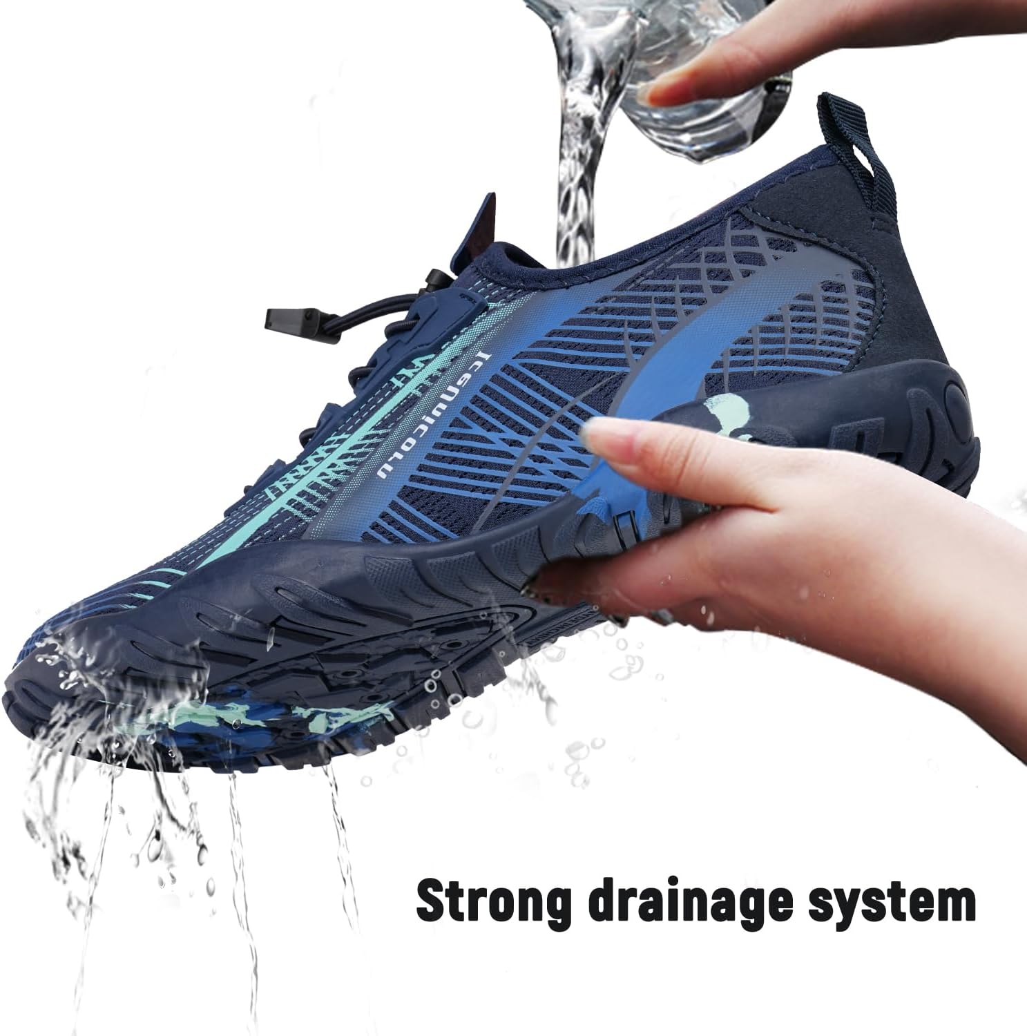 Detalle de Water Shoes Aqua Beach – Quick-drying barefoot-style swim shoes for pool, boating, surf, diving and yoga