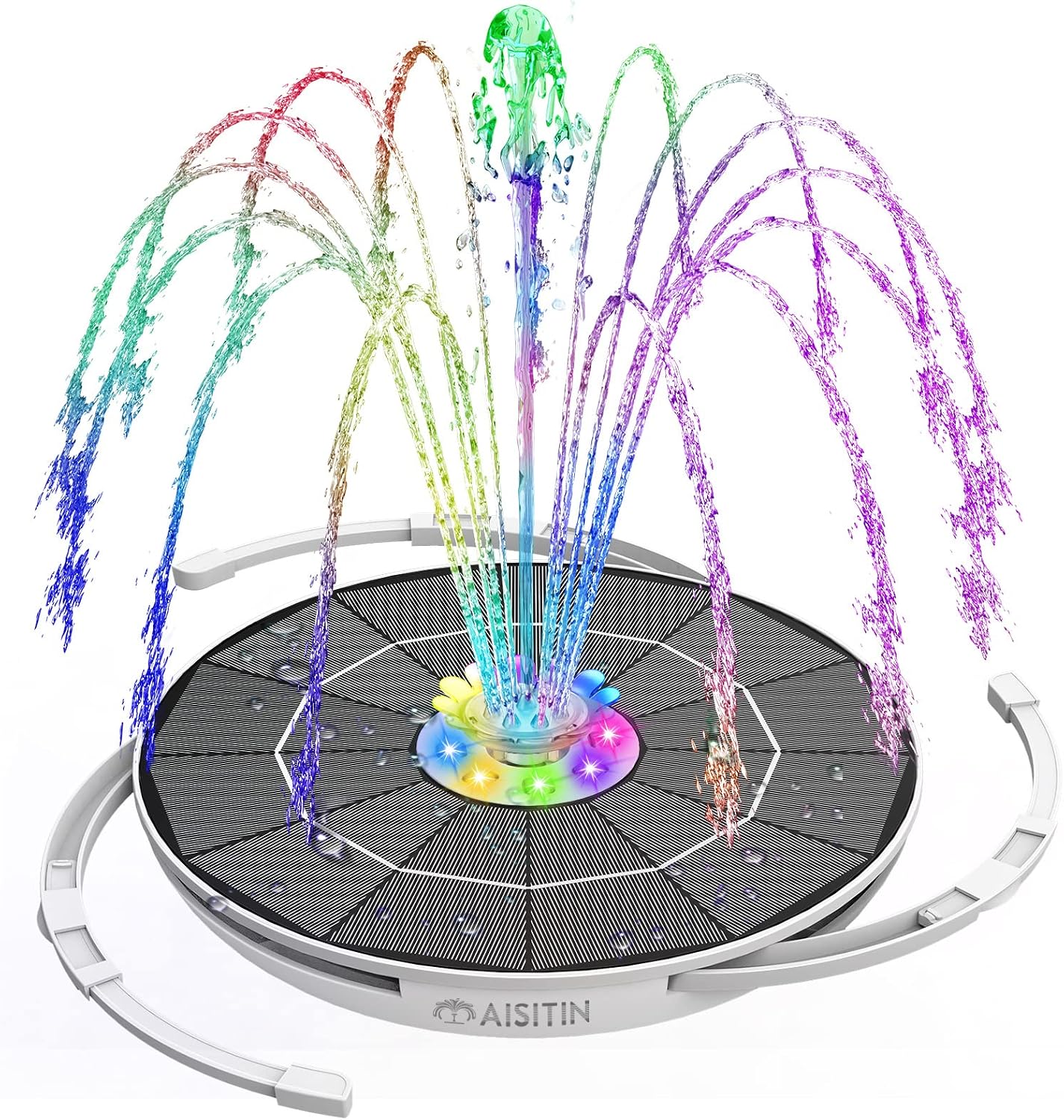 Detalle de AISITIN 6,5W Solar Springbrunnen mit LED