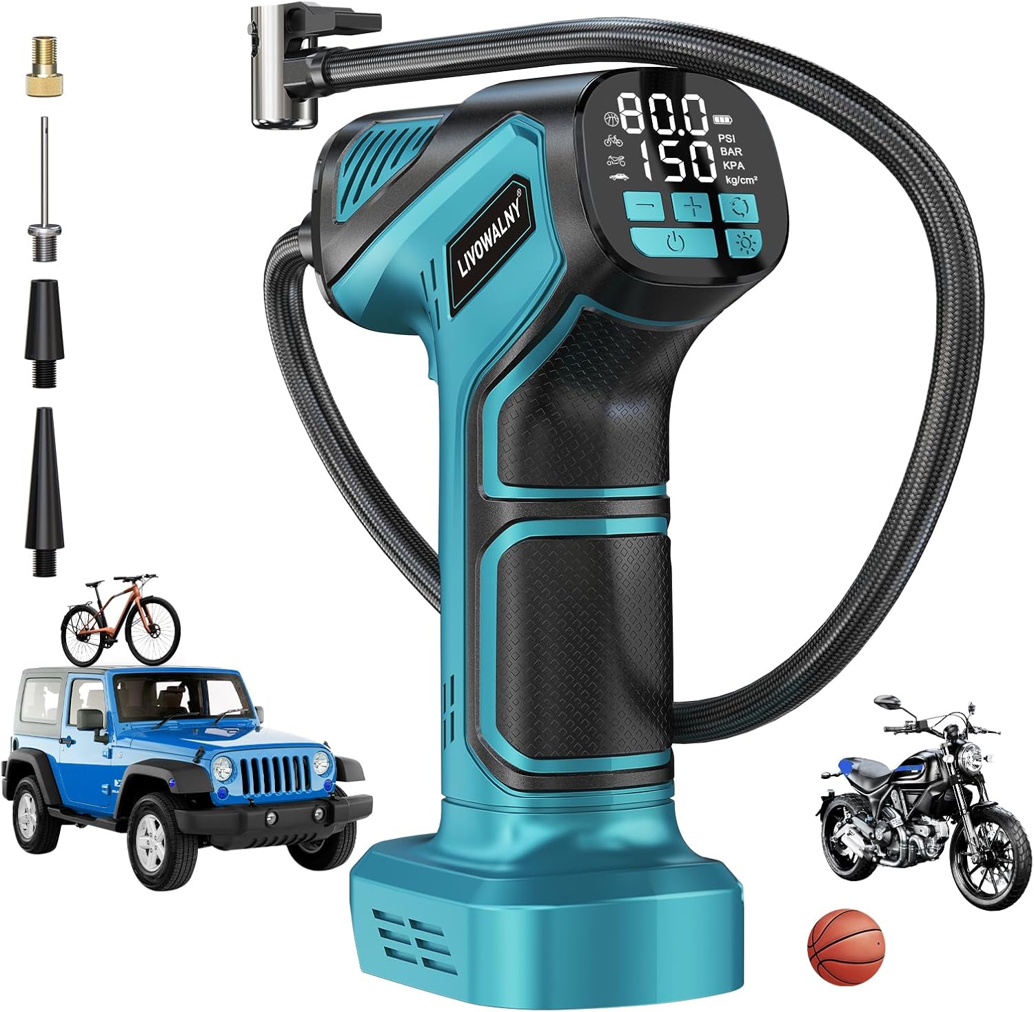 Detalle de LIVOWALNY 150PSI Cordless Tire Inflator