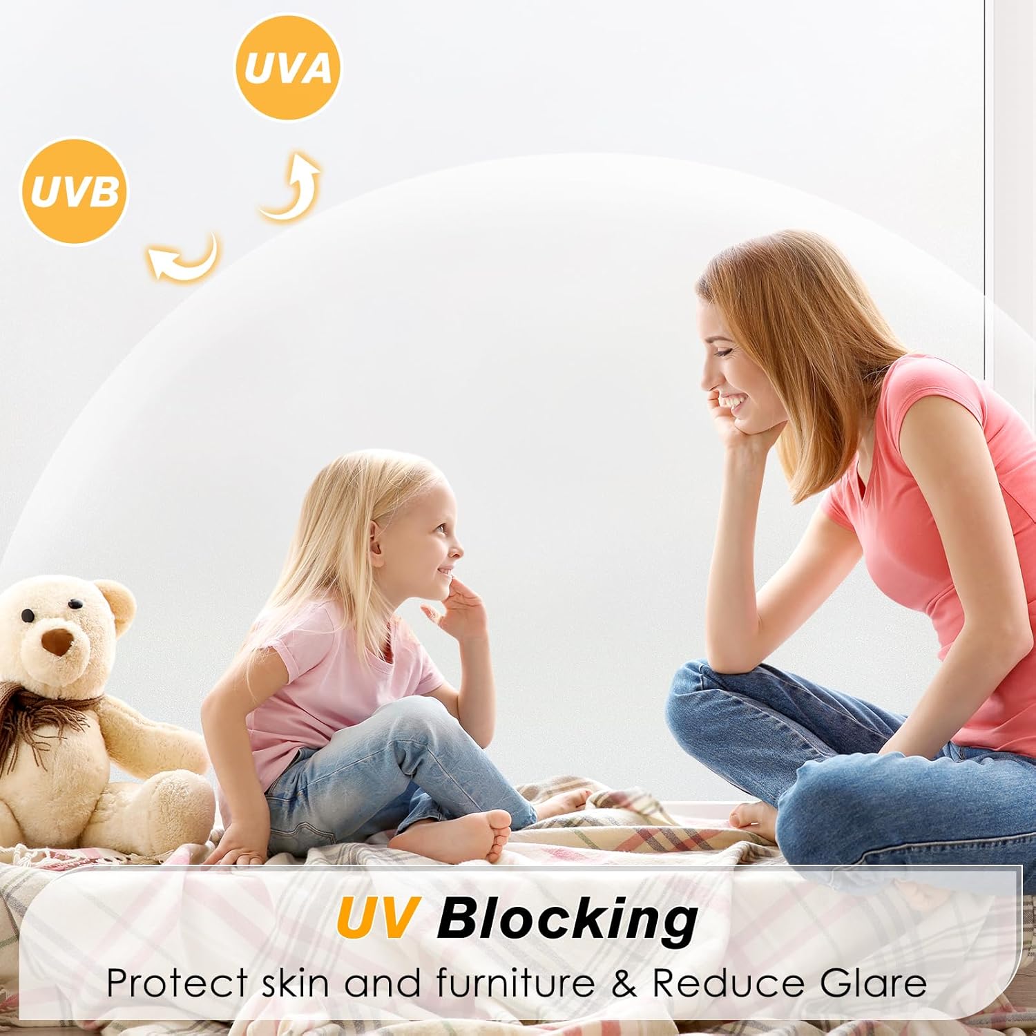 Thumbnail 4 de Haton YRSA023W Frosted Window Film, White Static Cling, 44.5 × 200 cm