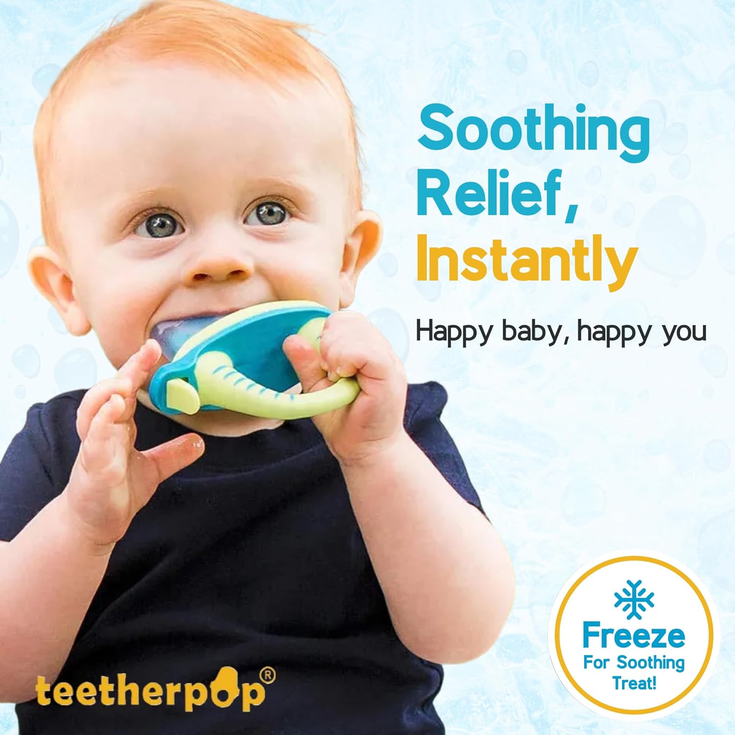 Thumbnail 1 de Teetherpop Fillable Freezable Teethers (Breastmilk Teether Feeder Pacifier) - BlueLime