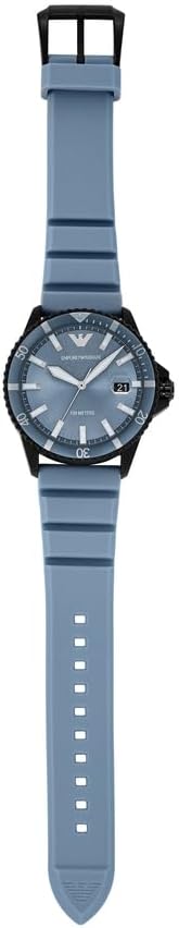 Thumbnail 6 de Emporio Armani Uhr für Herren – Quarz-Dreizeiger mit Datum, 42 mm Gehäuse, blaues Sunray Zifferblatt, Silikonband