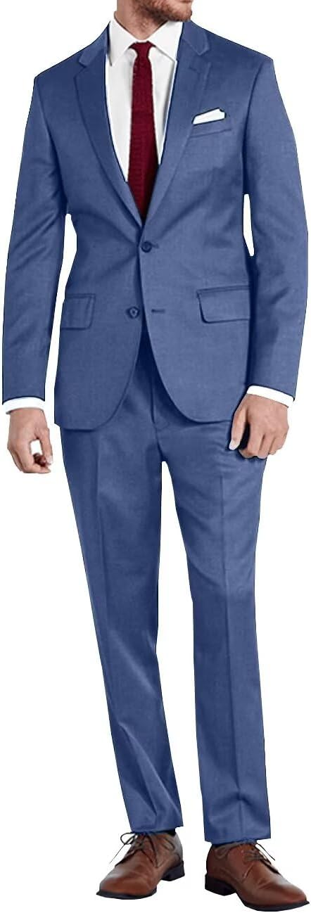 Thumbnail 6 de Lynerun Men’s 2-Piece Slim Fit Suit Set (Two-Button Jacket & Trousers)