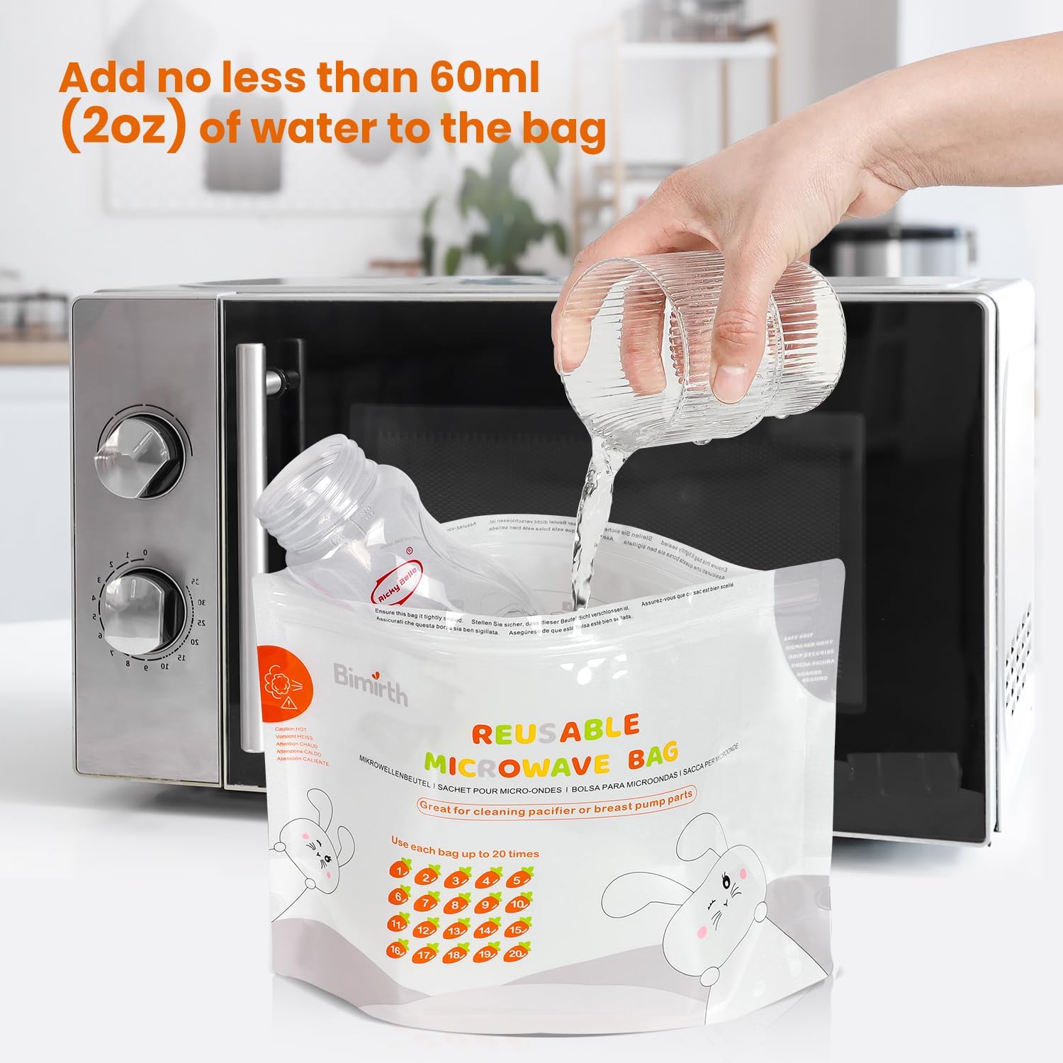 Detalle 2 de Bimirth Microwave Steriliser Bags 16 pack