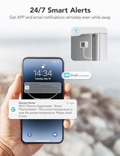 Thumbnail 1 de GoveeLife WiFi Refrigerator Thermometer 1-Pack with Gateway & LCD Display