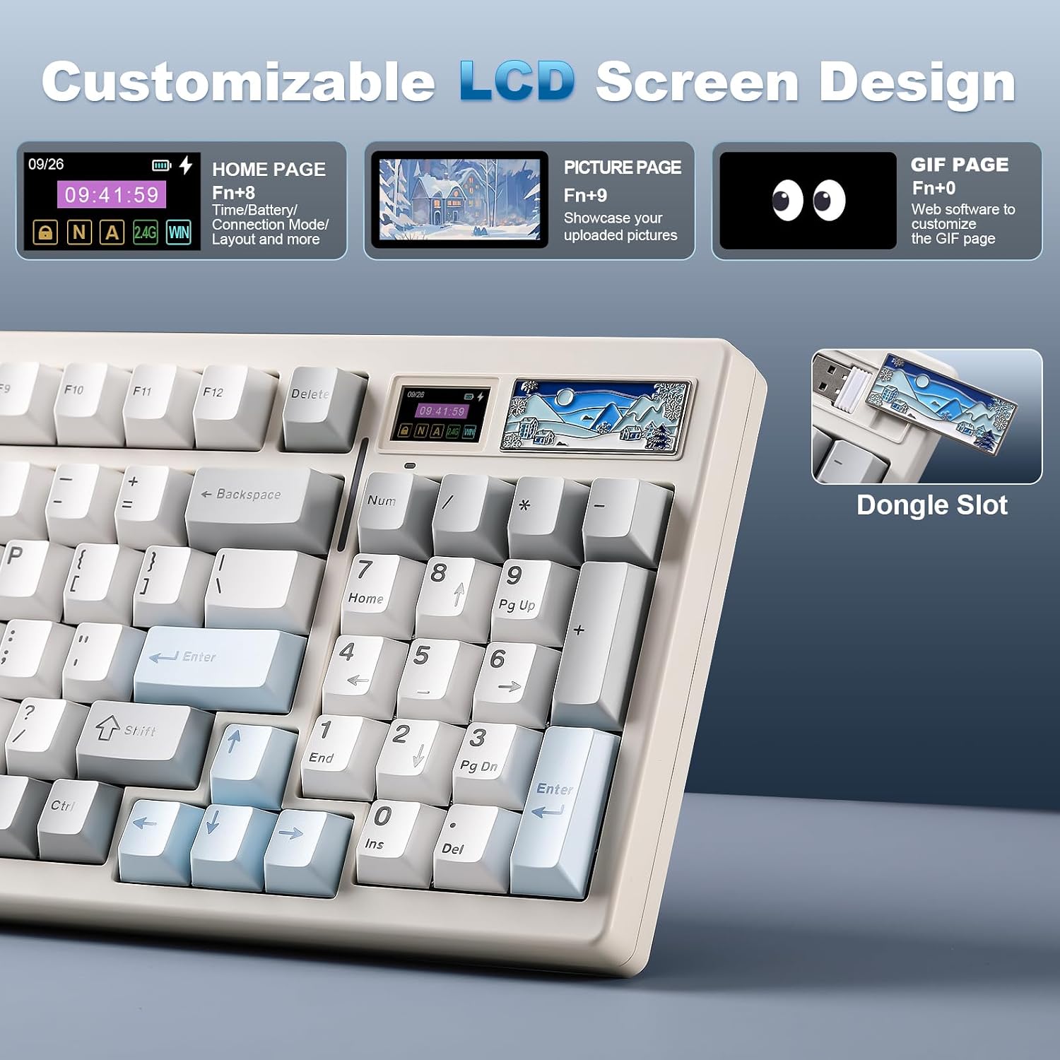 Thumbnail 2 de YUNZII IF99 Wireless Mechanical Keyboard with Smart LCD Display