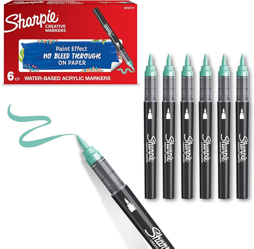Sharpie ACRYLIC CREATIVE MARKER Brush Tip Lake Green