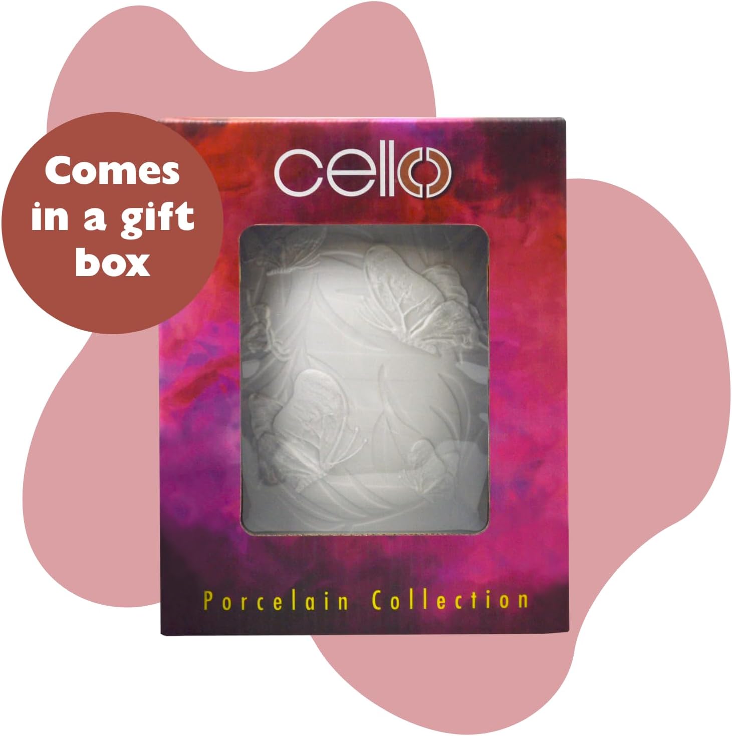 Thumbnail 4 de Cello Porcelain Barrel Electric Wax Melt Burner with 3D Projection – Flower Pattern