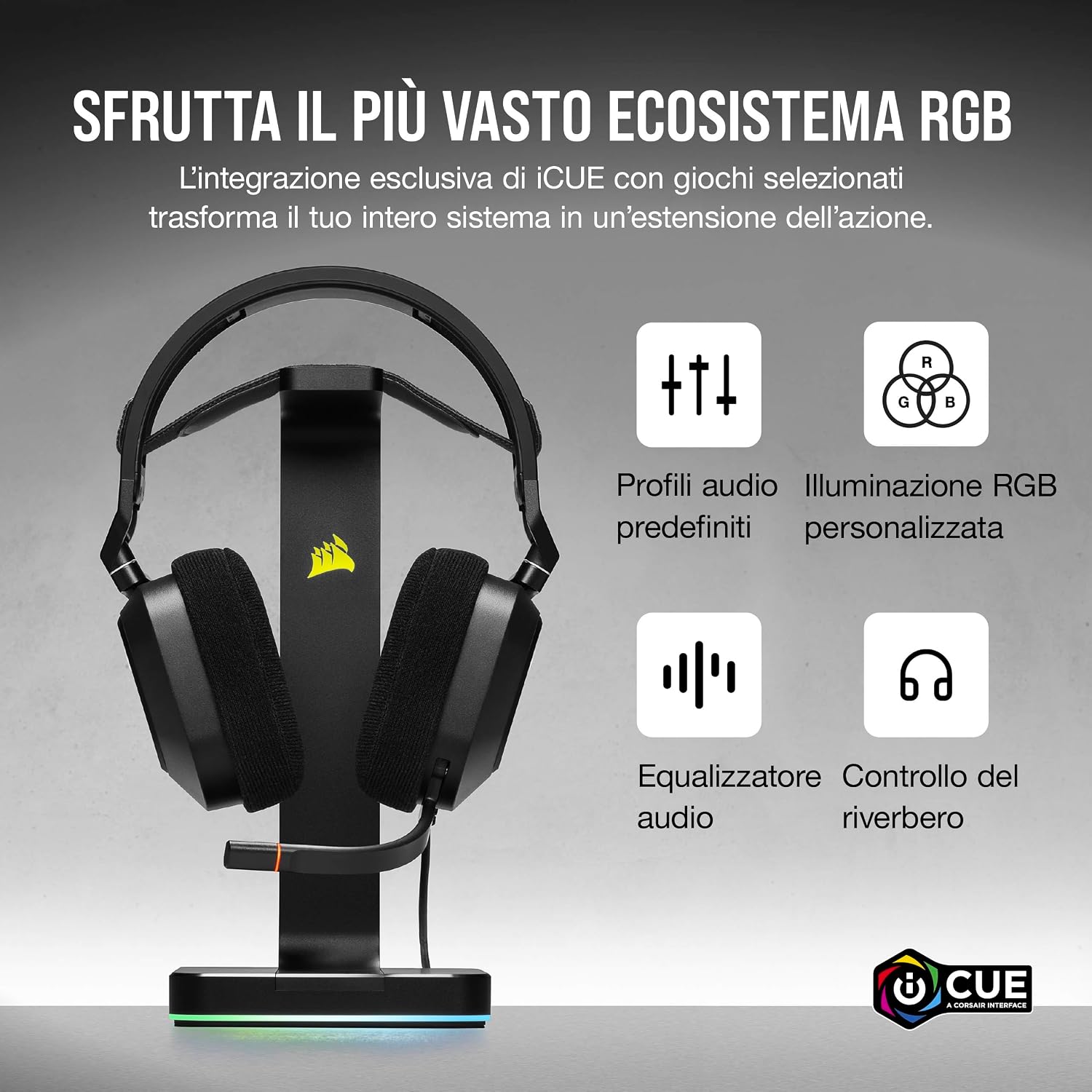 Thumbnail 5 de Corsair HS80 RGB USB cuffie gaming