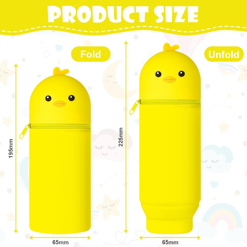 Detalle 2 de Vicloon Trousse scolaire 2 en 1 rétractable en silicone ✏