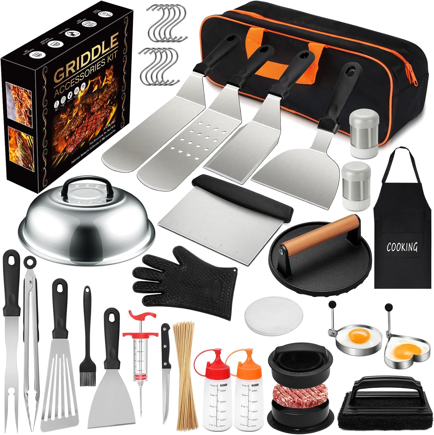 Detalle de 237pcs Griddle Accessories Kit for Blackstone: Complete Flat Top Barbecue Tools Set