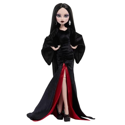 Thumbnail 3 de Monster High x Miércoles: Muñeca Coleccionable Morticia Addams (JLK99) – Vestido de Terciopelo Negro