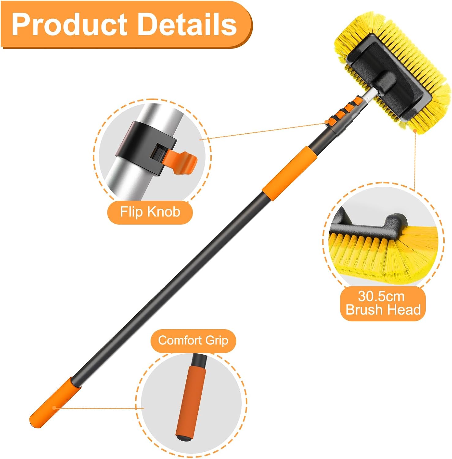Detalle de SISUPASSIE 4.8m telescopic car wash brush