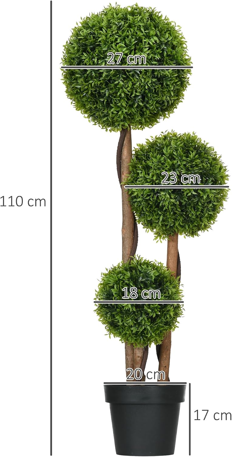 Thumbnail 5 de HOMCOM Arbre artificiel buis 110 cm