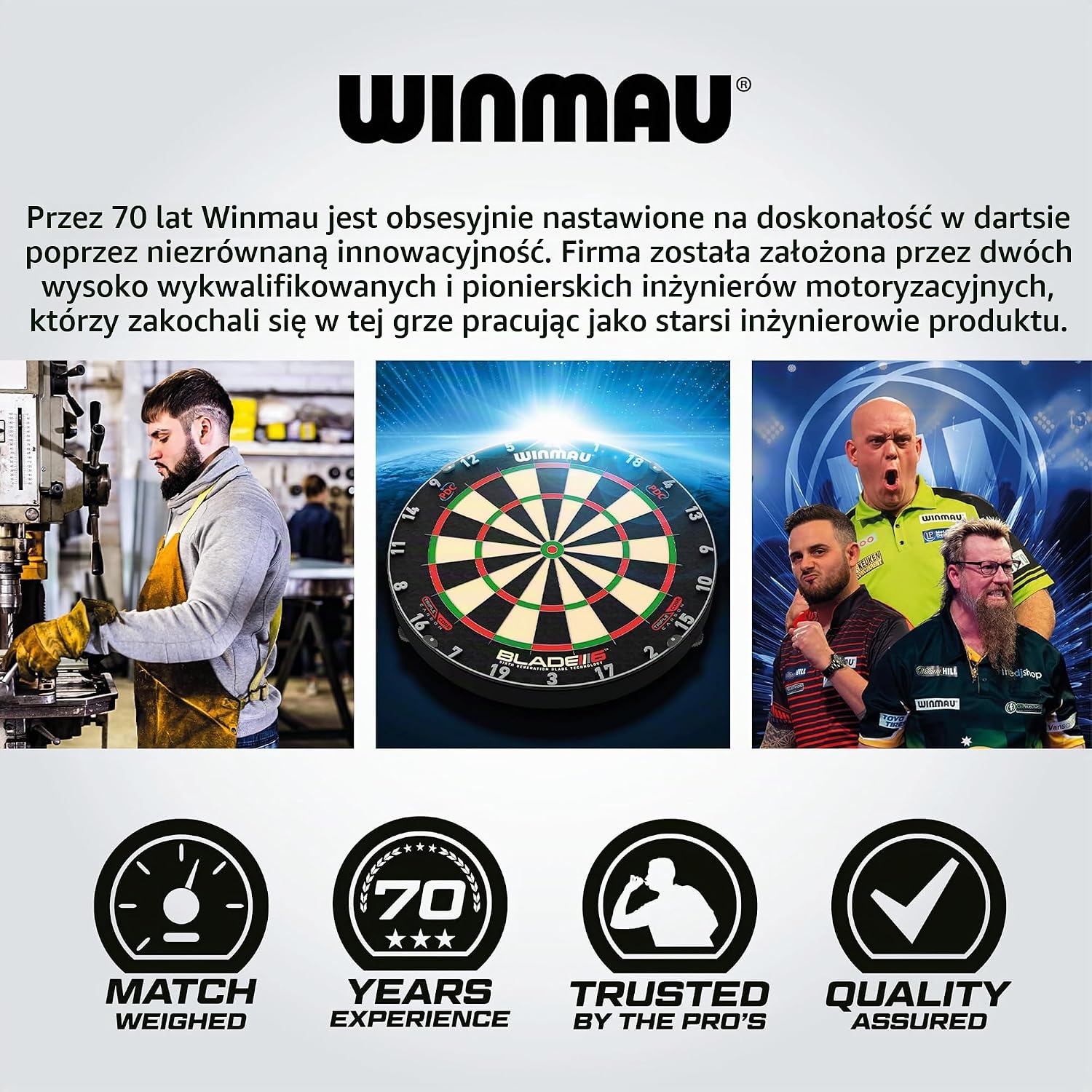 Thumbnail 5 de WINMAU Maverick 21–25 g – stalowe rzutki z beczkami 80% wolframu