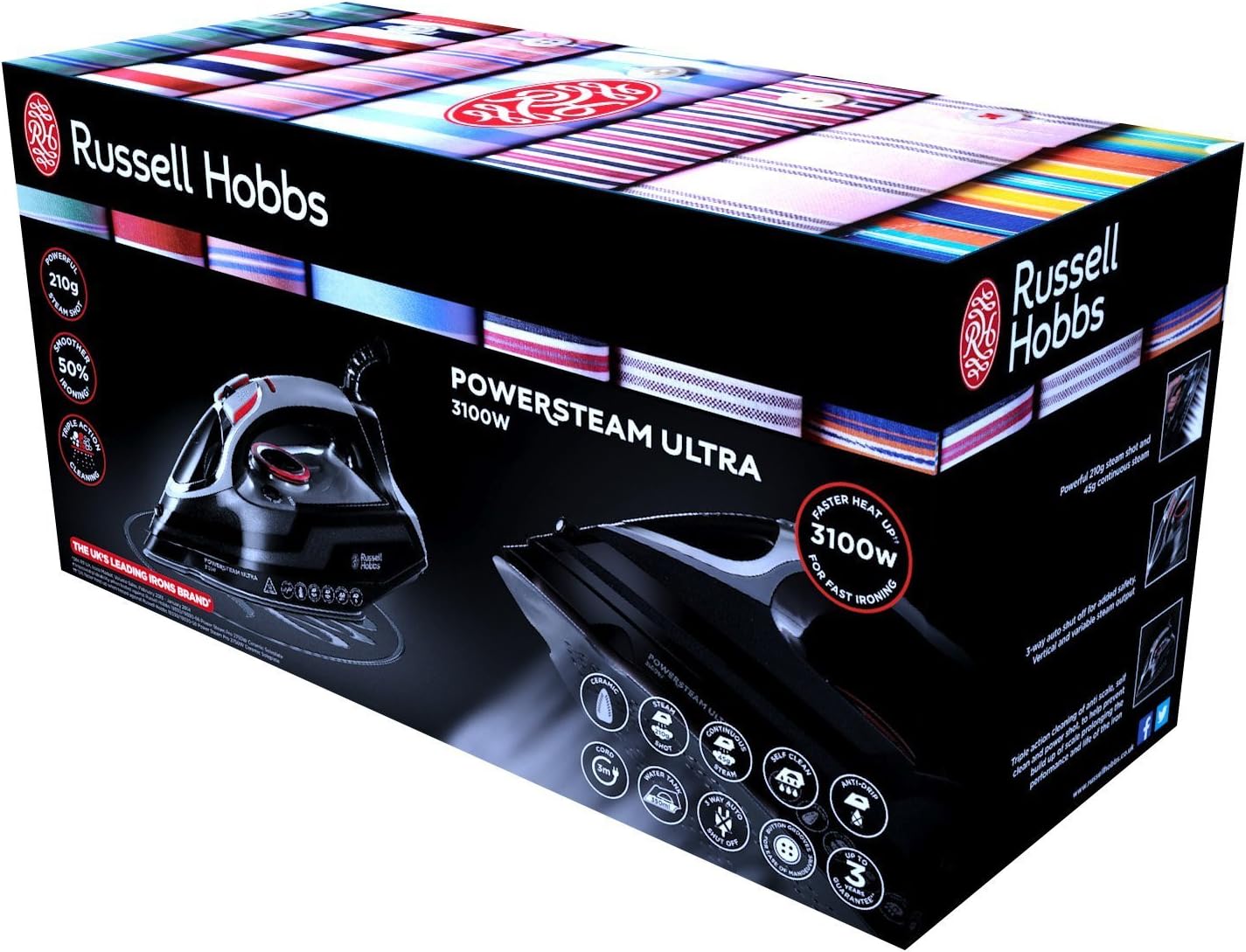 Thumbnail 1 de Russell Hobbs Powersteam Ultra: Plancha Cerámica 3100W ⚡