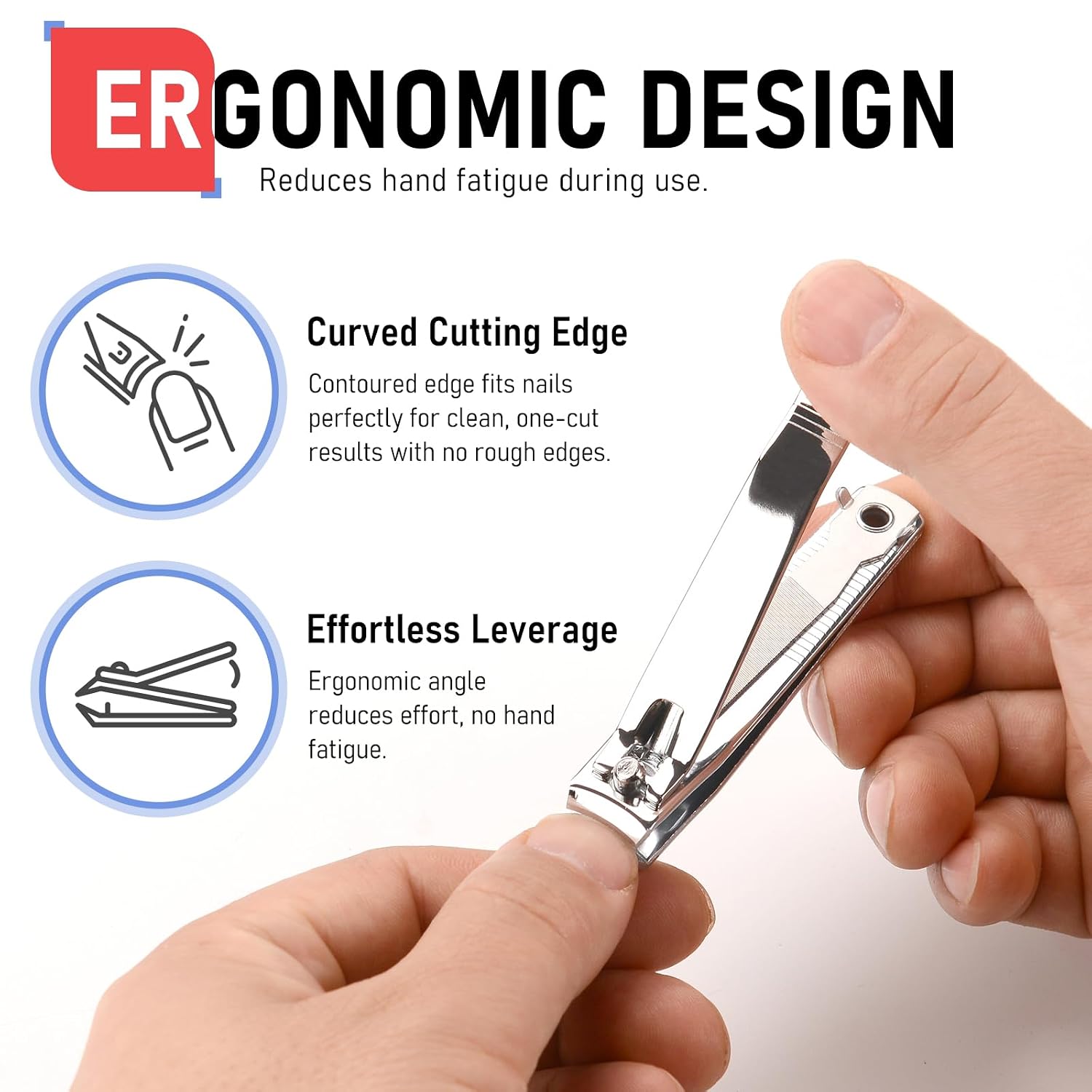 Detalle de firiKer Nail Clipper Set (Stainless Steel) with Integrated Nail File