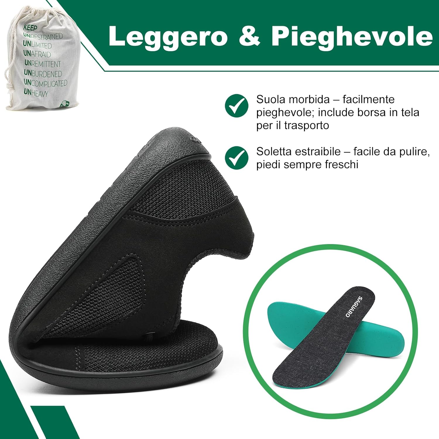 Thumbnail 4 de SAGUARO Unisex Scarpe Barefoot minimaliste con Punta Larga, Zero Drop, Suola Antiscivolo