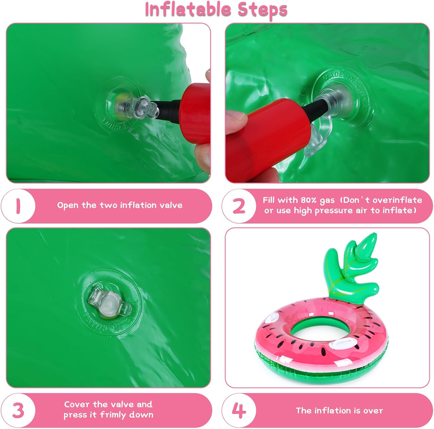 Thumbnail 3 de Dmenwei Watermelon Pool Inflatable Ring for Adults with Handholds