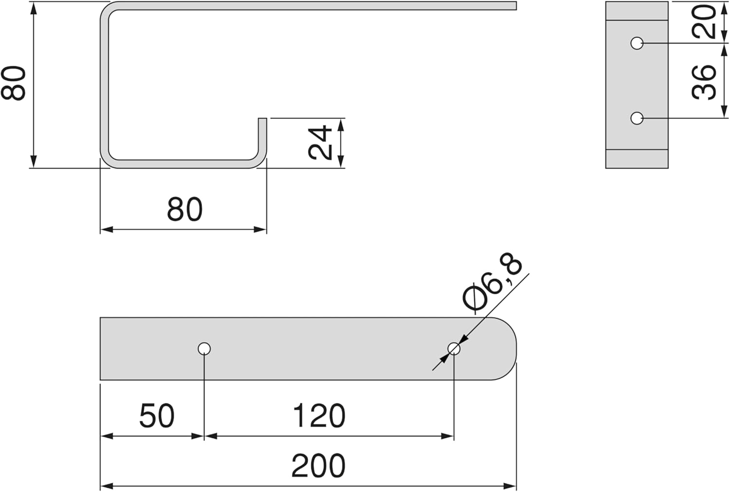 Detalle de Emuca - Soportes estante madera con colgador integrado 🛠