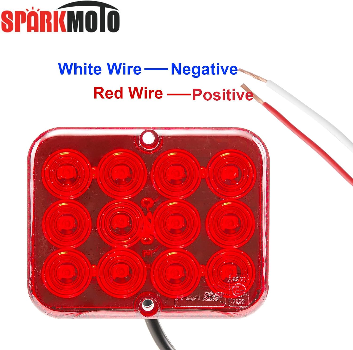 Detalle 2 de SPARKMOTO 2 x Trailer LED Fog Lights – 12V Universal Rear Fog Light with IP67 Waterproofing