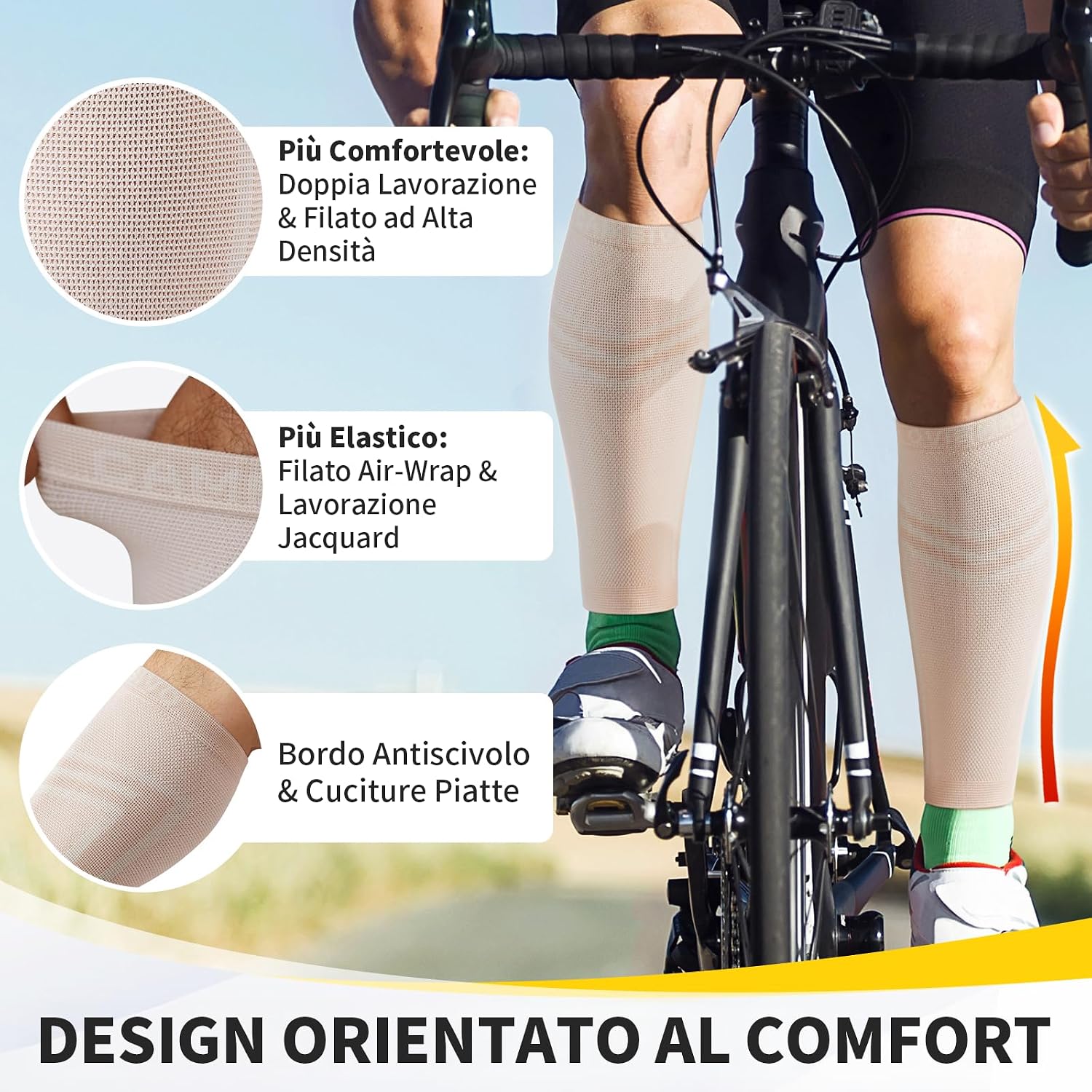 Thumbnail 1 de CAMBIVO polpaccera compressione uomo donna (2 paia) calze compressive graduata per sport, lavoro e gambe gonfie