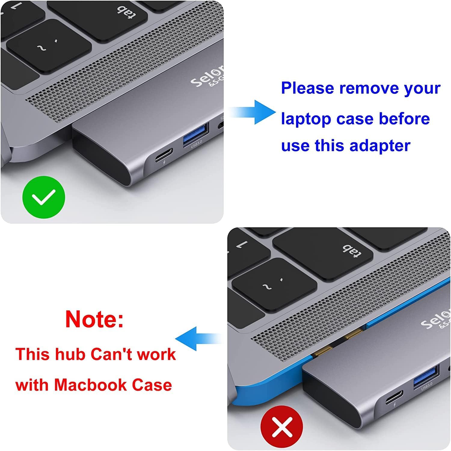 Detalle 1 de Selore&S-Global UC2205 6-in-1 USB-C Hub for MacBook, 100W PD, SD/microSD