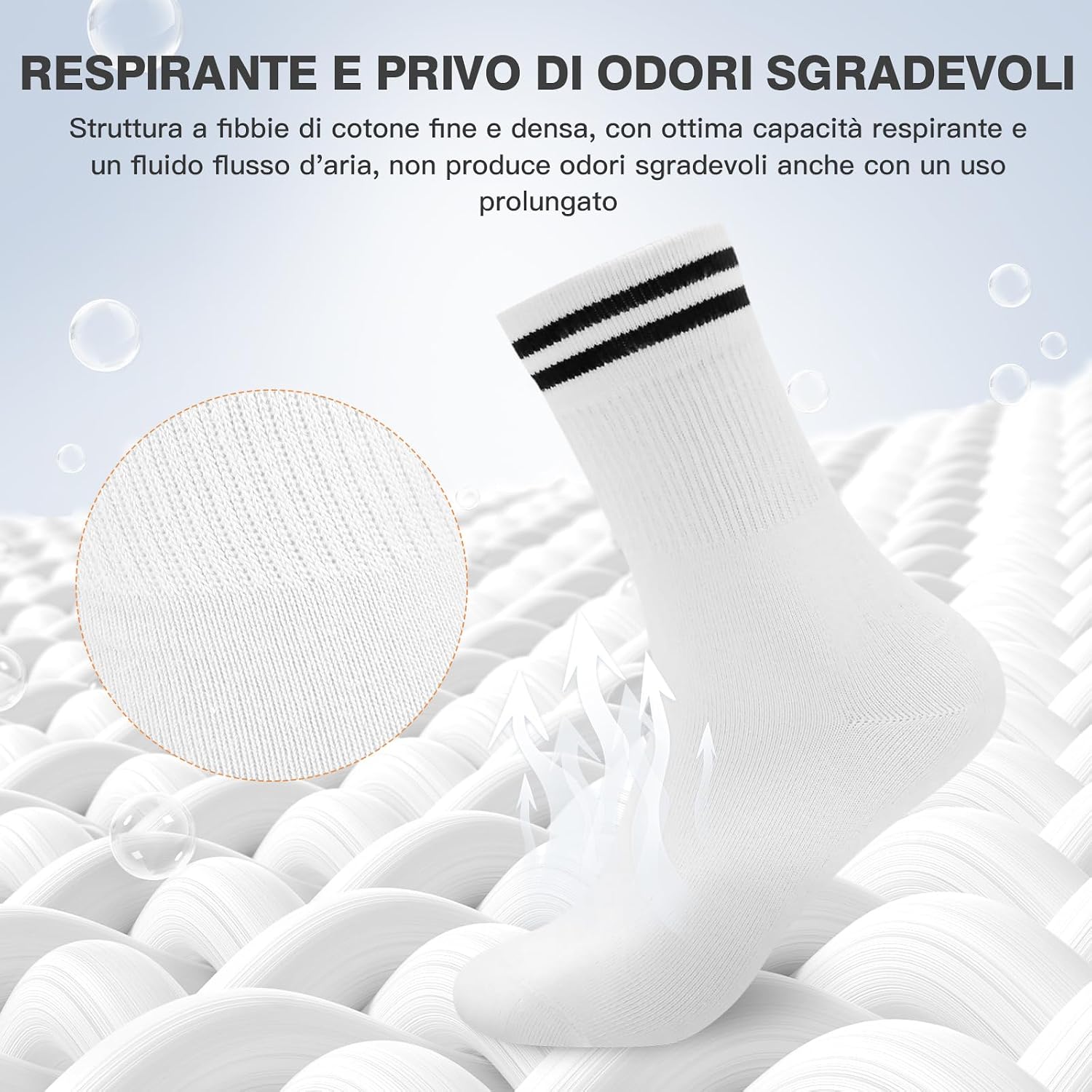 Detalle 1 de Smart Sir Calzini sportivi uomo donna 4 paia in cotone