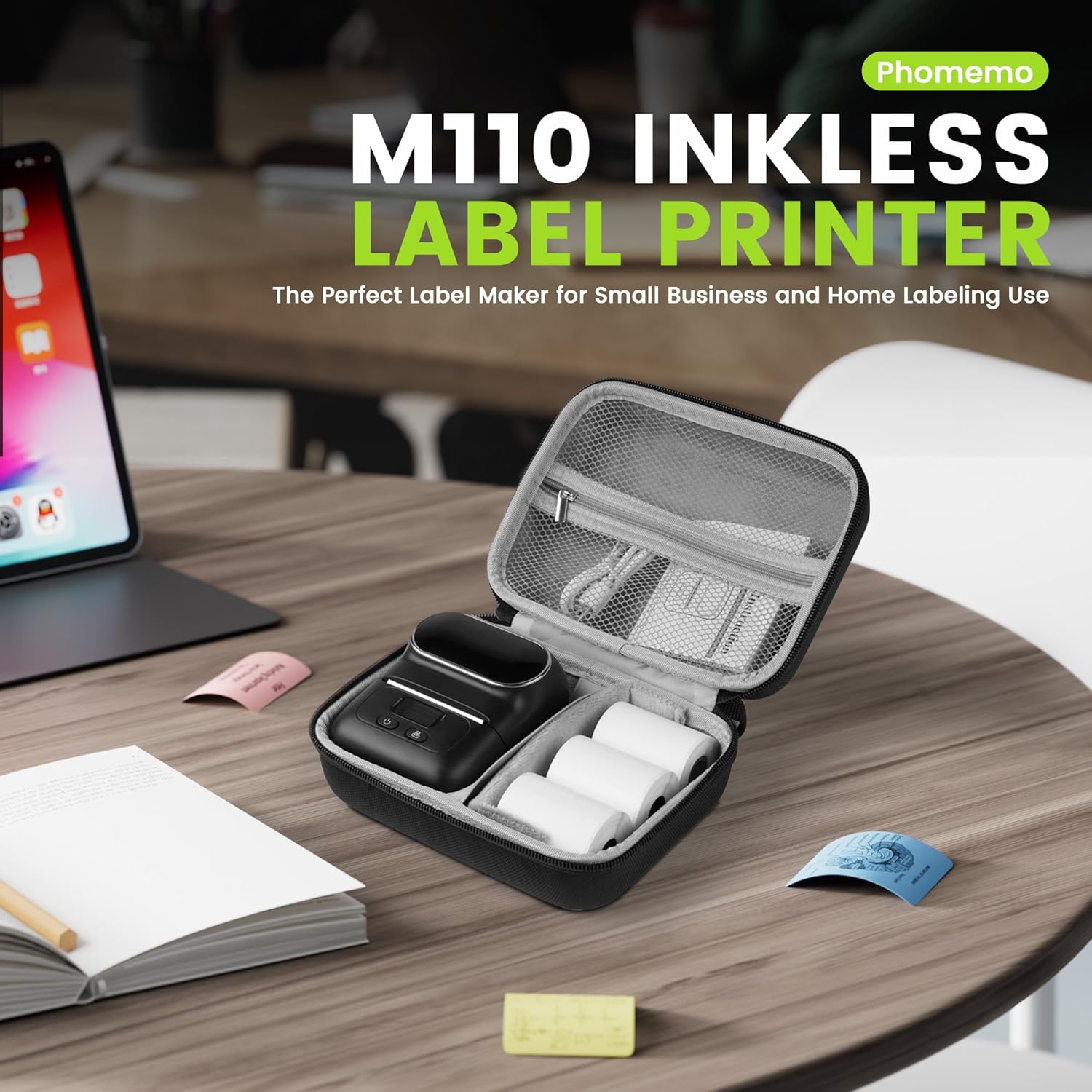 Thumbnail 1 de Phomemo M110: stampante etichette portatile Bluetooth con kit completo