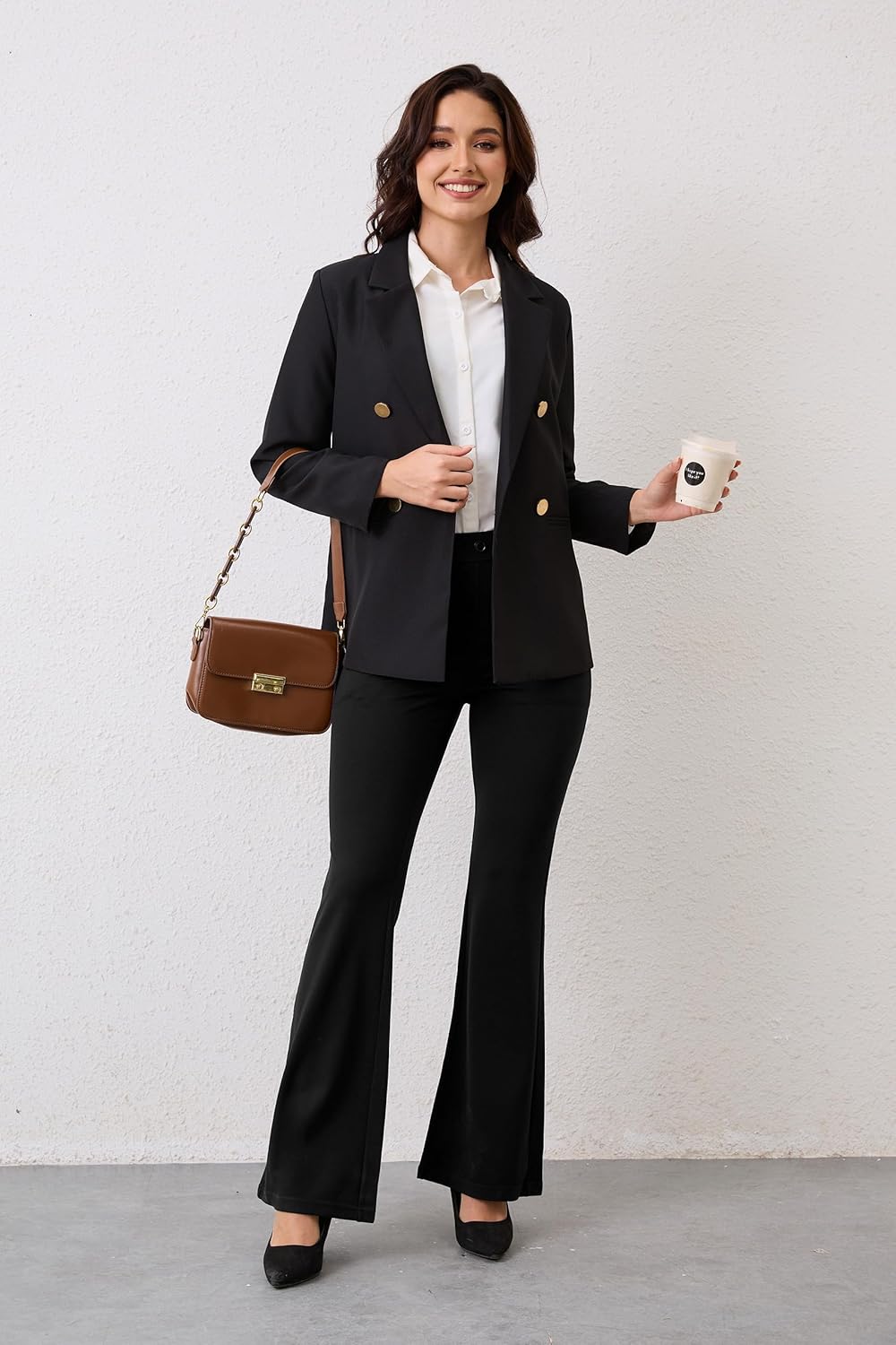 Thumbnail 2 de VIMPEP Women’s Classic Yoga Dress Pants High Rise Flare Pull-On Work Yoga Pants 2102