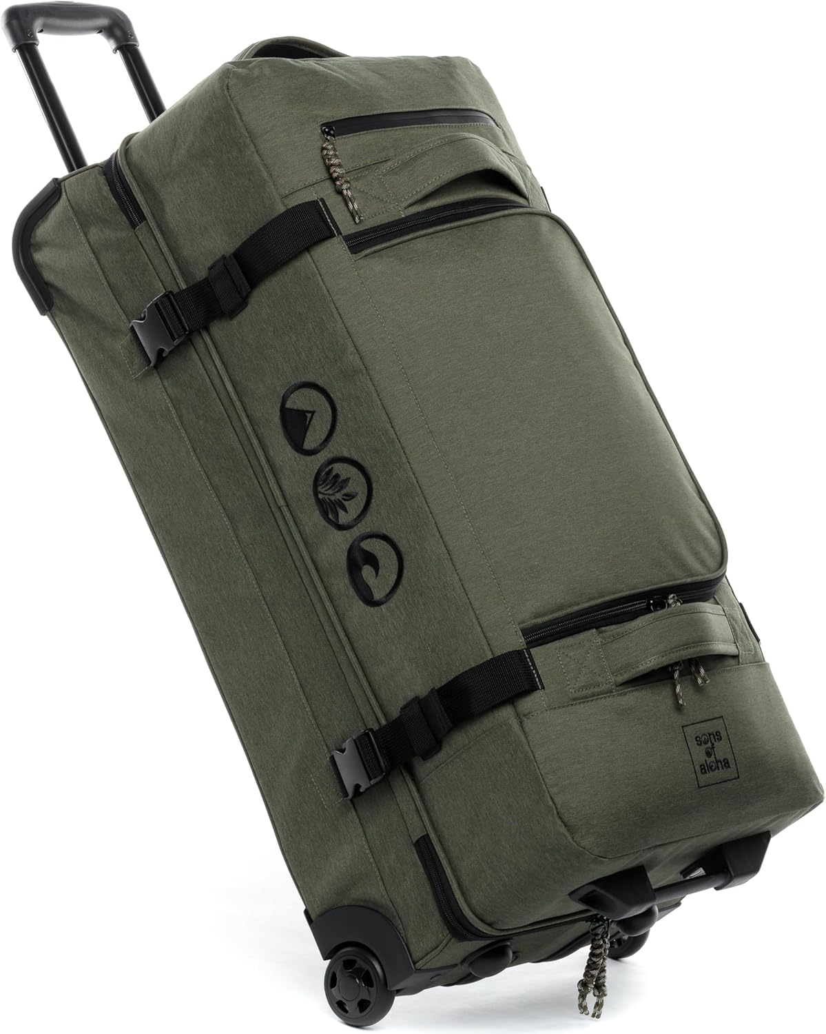Detalle de Large Travel Bag with 2 Wheels Kane Trolley Suitcase 80 cm – 120L, 5-Compartment Tote