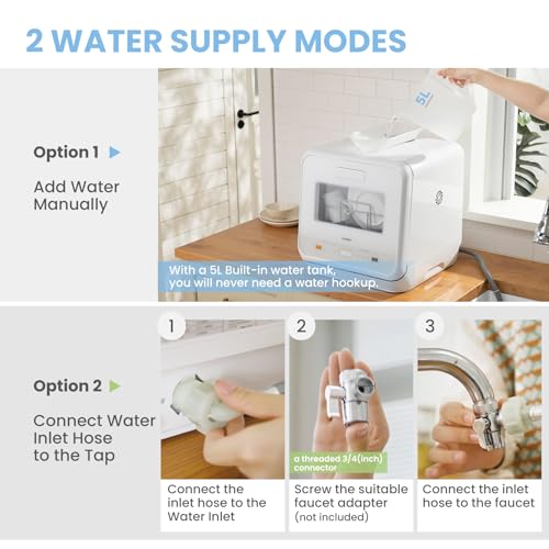 Thumbnail 9 de COMFEE' Table Top Dishwasher: Compact, no-plumbing countertop solution for singles & couples