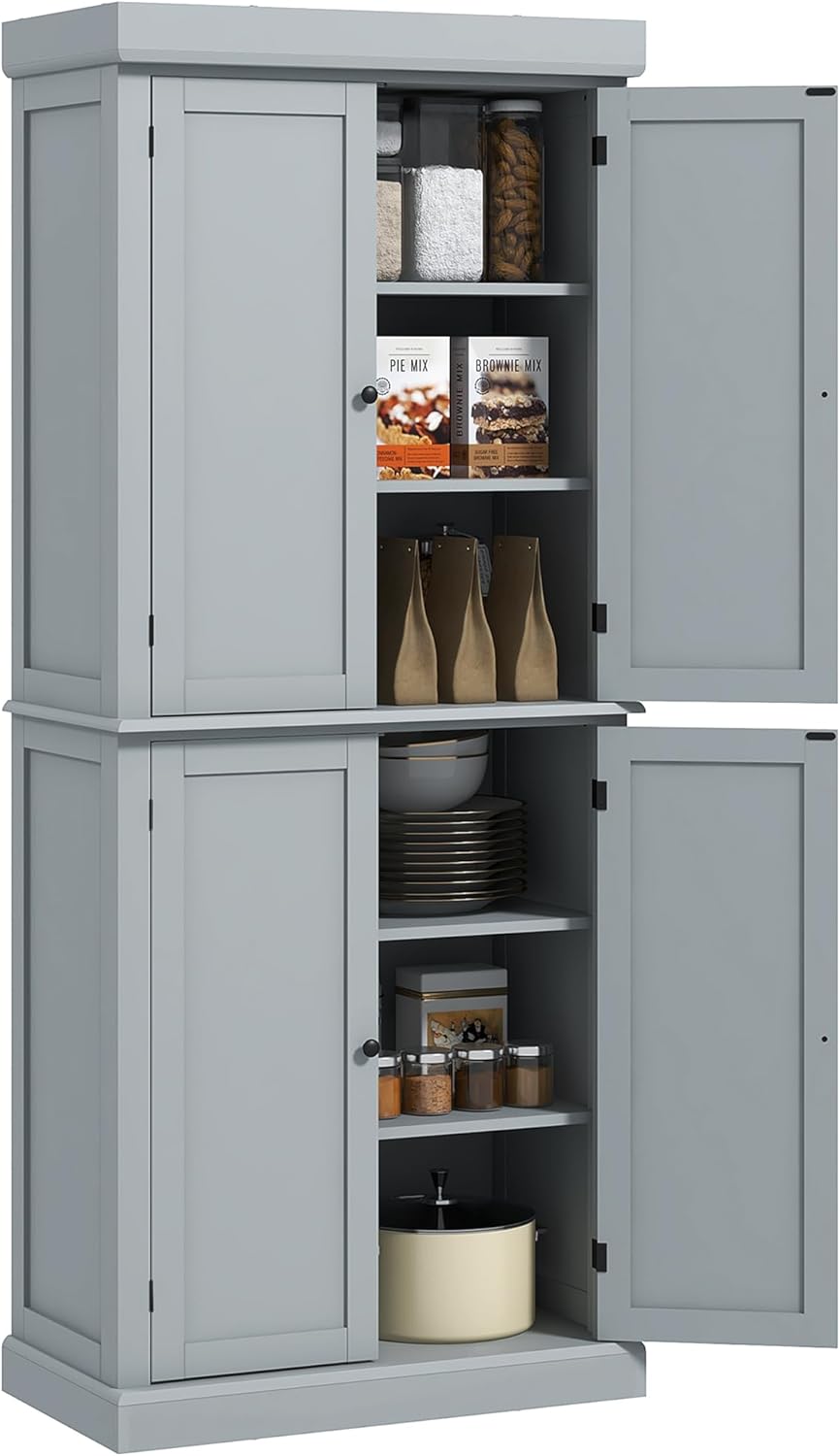 HOMCOM Armoire de Cuisine 76 x 40,5 x 184 cm