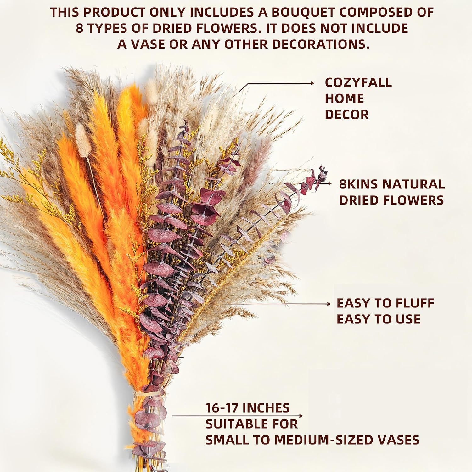 Thumbnail 3 de Dried Pampas Grass Bouquet, 15–17 Inches