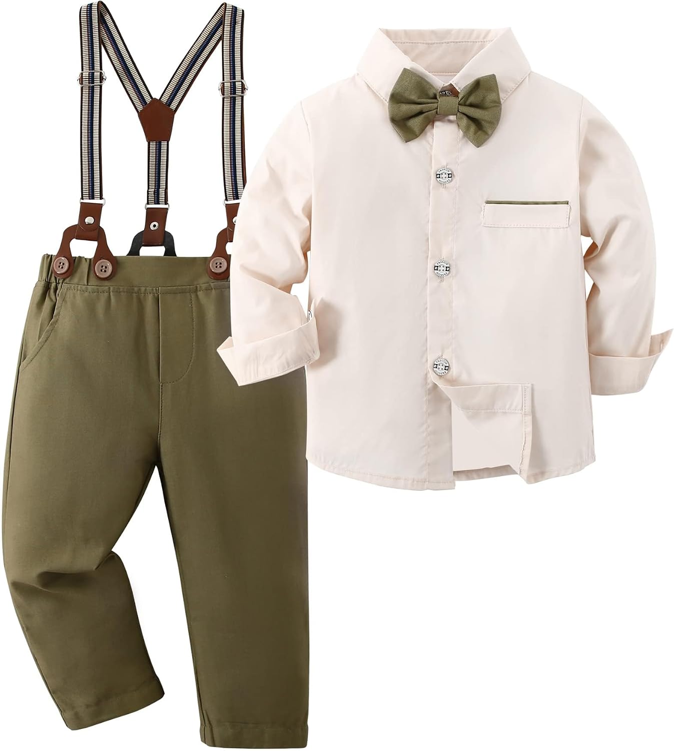 Thumbnail 6 de Amissz Baby Jungen Gentleman Set – Festliche Kleidung, Hemd/Hosenträger/Hose, 1–10 Jahre