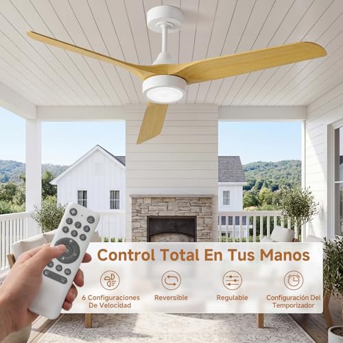 Thumbnail 6 de Ateroll Ventilador de Techo con Luz 132 cm — Silencioso, Control Remoto y Función Verano/Invierno