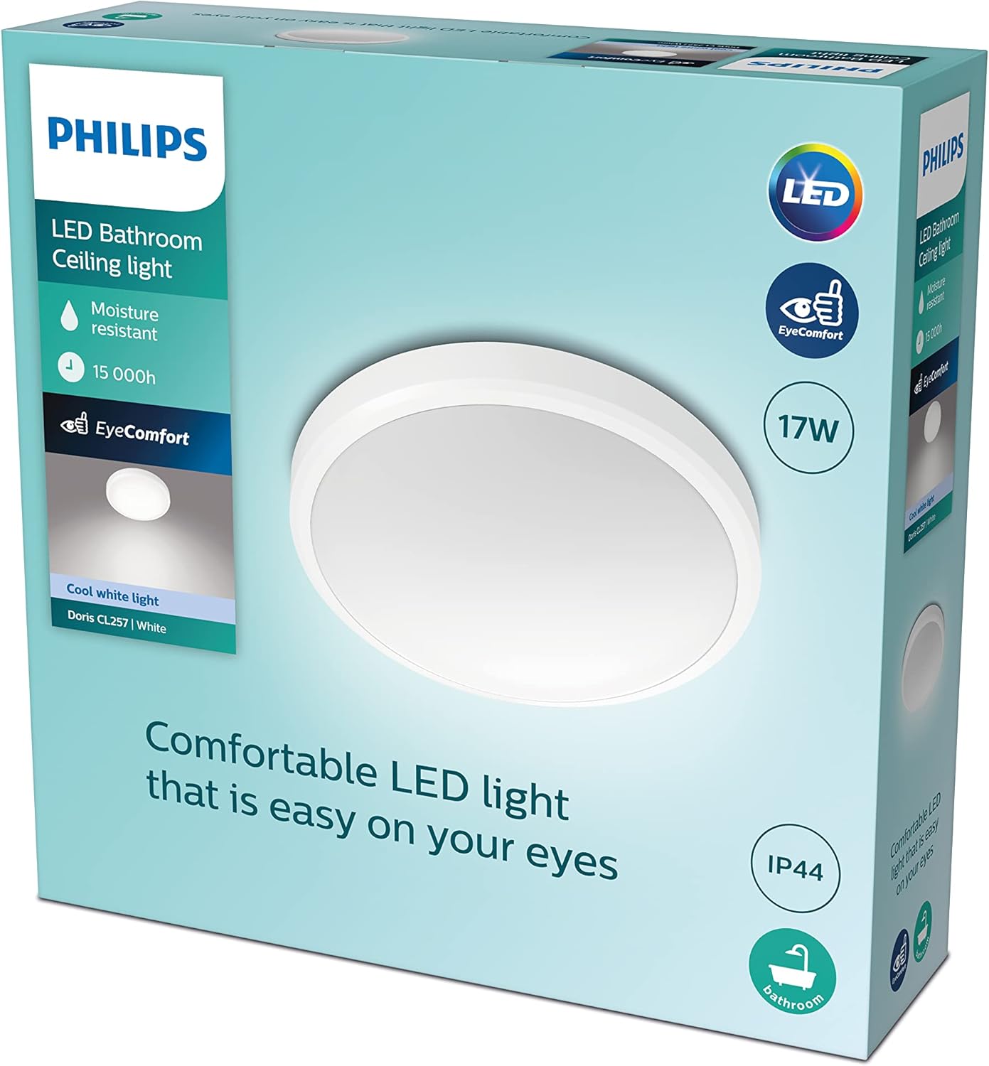Thumbnail 1 de Philips Lighting Lampada da soffitto LED Doris bianco, equivalente 17W, 40K, non dimmerabile
