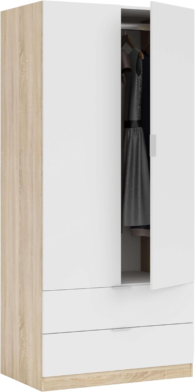 Detalle de Habitdesign Armario 2 Puertas 2 Cajones 81x180