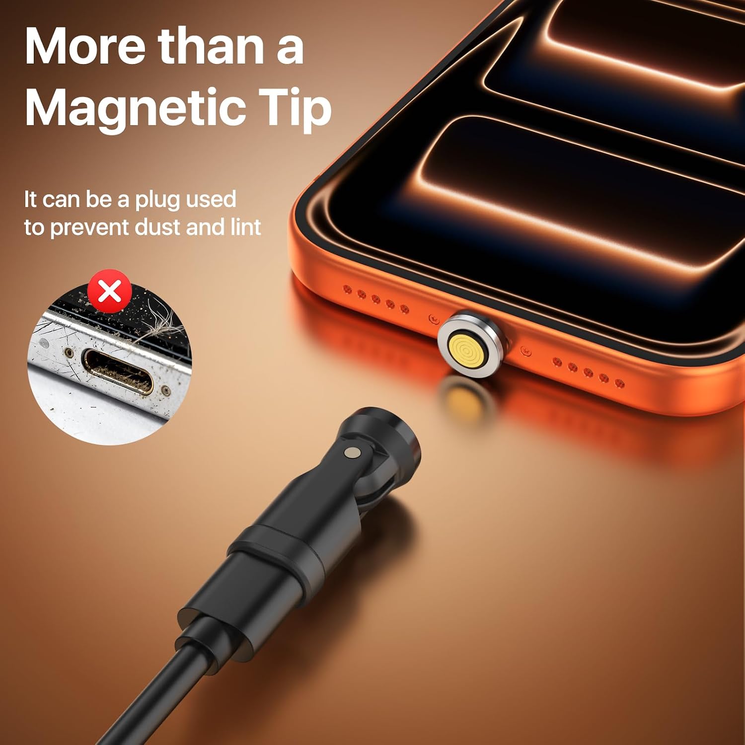 Detalle de MoKo 9Pin USB Type-C Magnetic Tips 240W (3 Pack) – magnetic charging tips