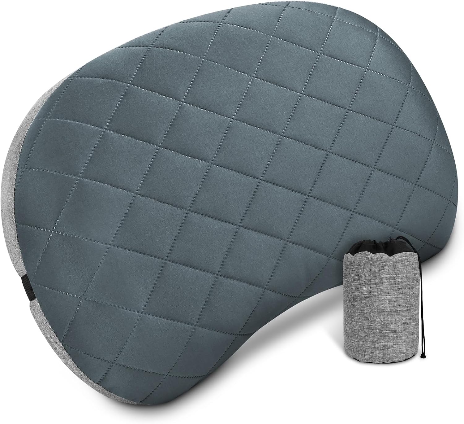 Detalle de Beugo BT-AP03 uppblåsbar campingkudde med avtagbart överdrag, cirka 200 g