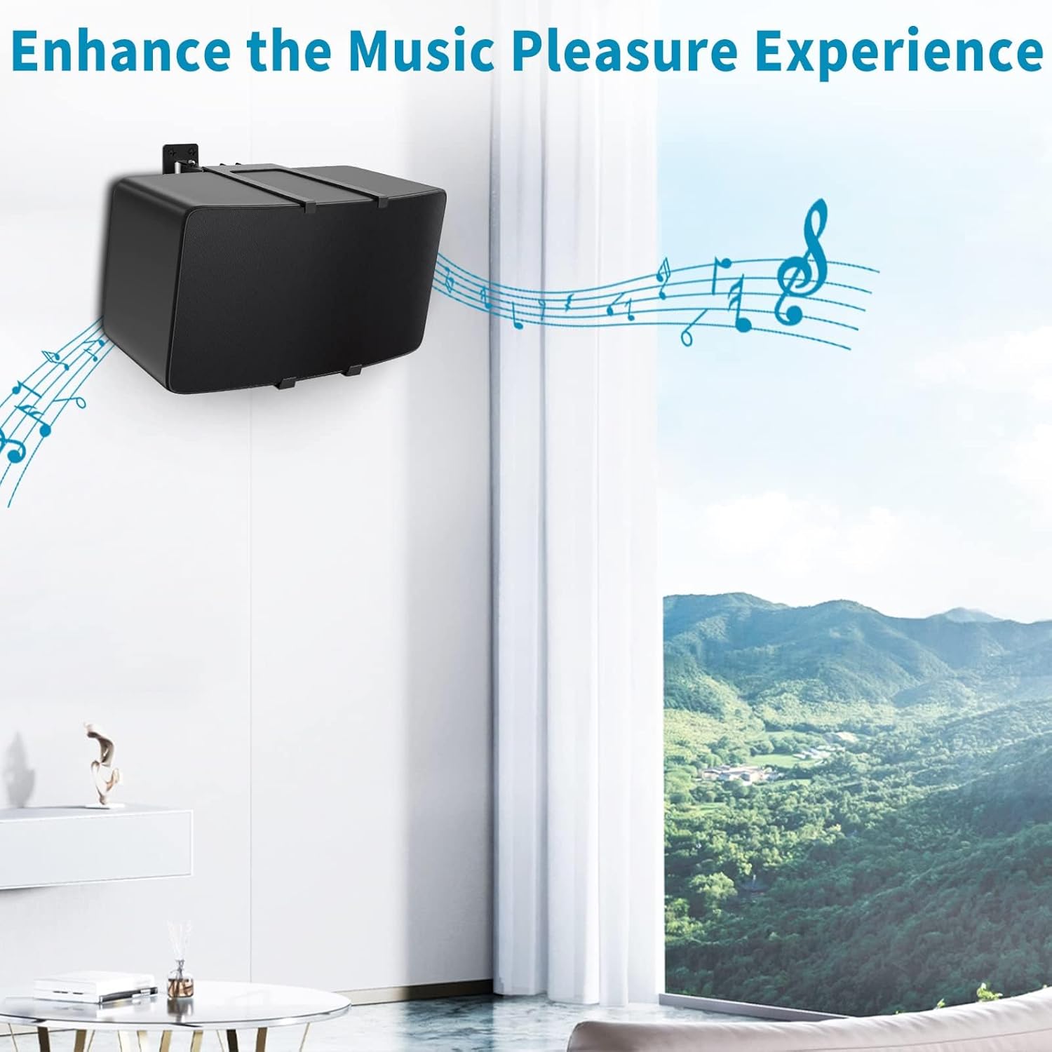 Thumbnail 6 de Dinghosen Wall Mount for Sonos Five & Play 5 Gen 2 – Tilt & Swivel Bracket (Black)
