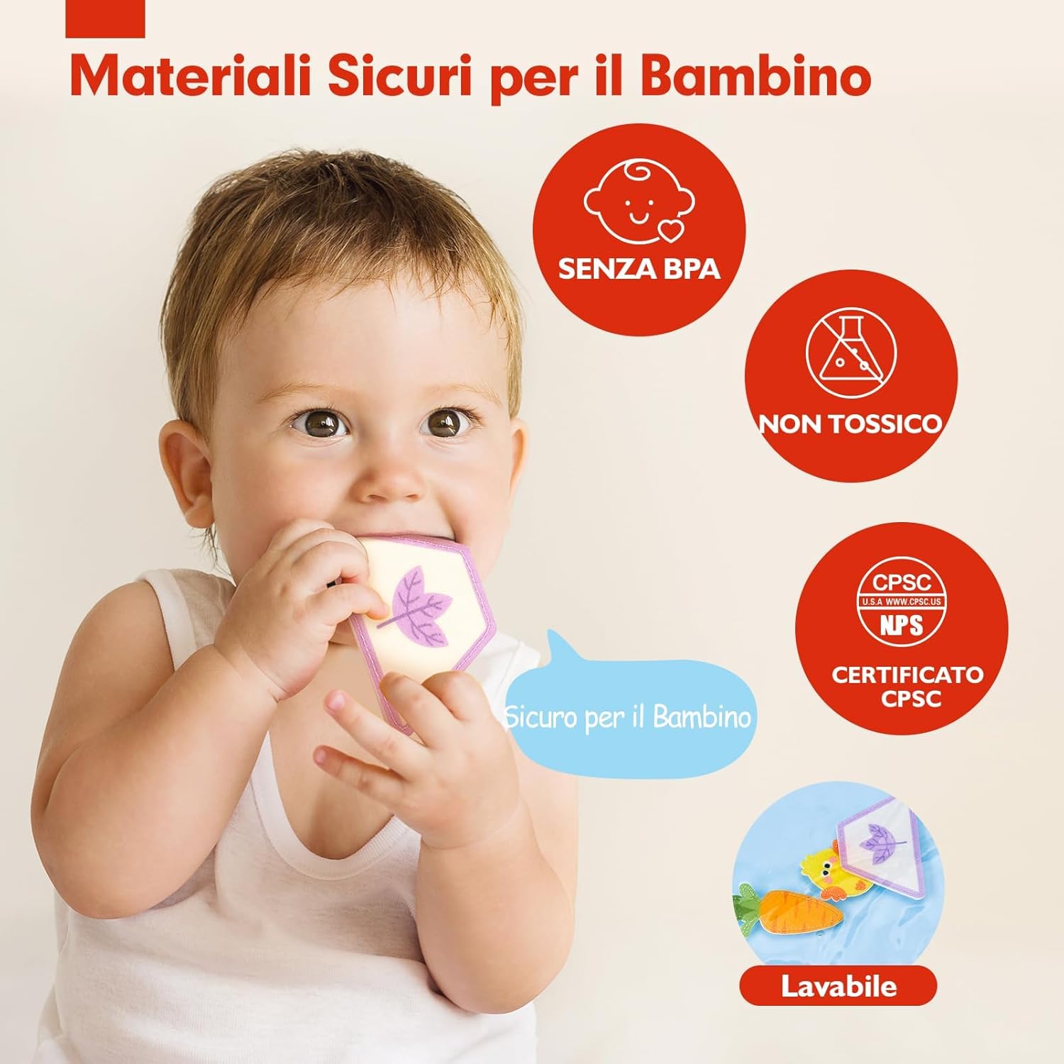 Thumbnail 5 de hahaland Libro Montessori Interattivo 1 Anno Busy Board in feltro (Quiet Book) 1–3 anni